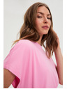 Moodo Розова памучна блузка с къси ръкави Moodo