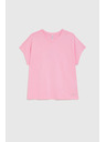 Moodo Розова памучна блузка с къси ръкави Moodo