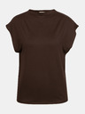 Orsay Тъмнoкафява дамска тениска с къс ръкав ORSAY