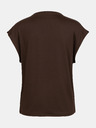 Orsay Тъмнoкафява дамска тениска с къс ръкав ORSAY