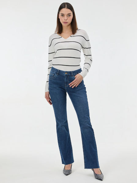 Orsay Дамски пуловер на черни райета ORSAY