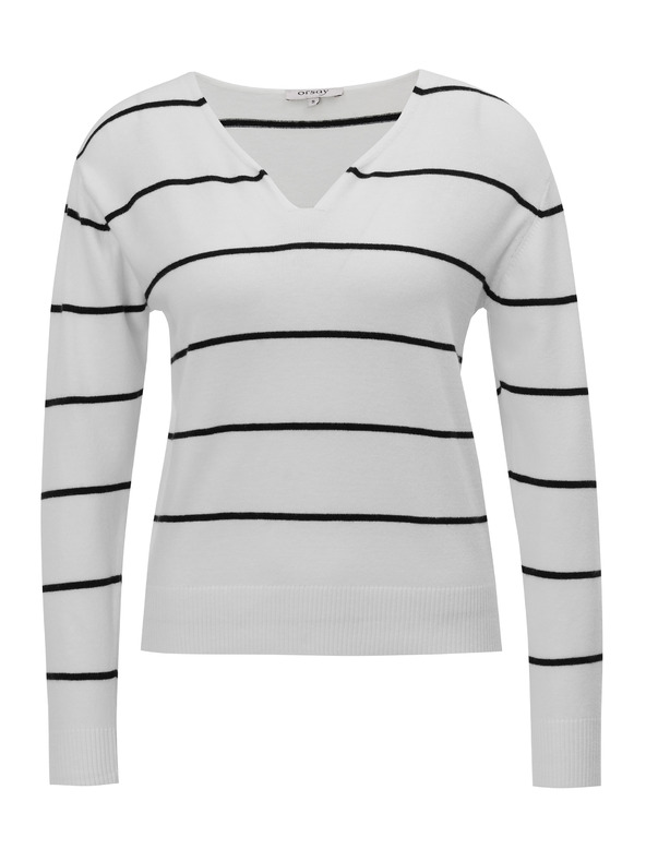 Orsay Дамски пуловер на черни райета ORSAY