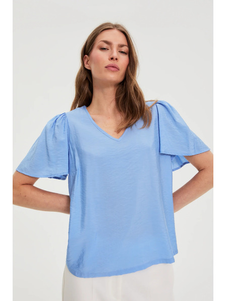 Moodo Вискозна синя риза Moodo