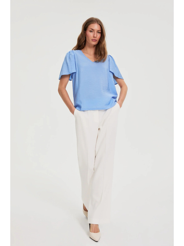 Moodo Вискозна синя риза Moodo