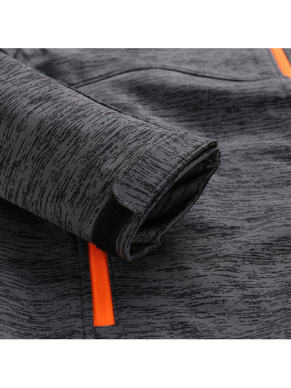 ALPINE PRO Мъжко софтшел яке с DWR обработка ALPINE PRO HERAS тъмносиво