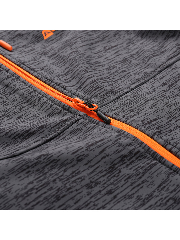 ALPINE PRO Мъжко софтшел яке с DWR обработка ALPINE PRO HERAS тъмносиво