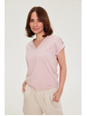Moodo Памучна тениска розова Moodo