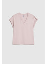 Moodo Памучна тениска розова Moodo