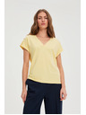 Moodo Памучна тениска жълта Moodo