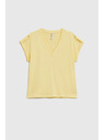 Moodo Памучна тениска жълта Moodo