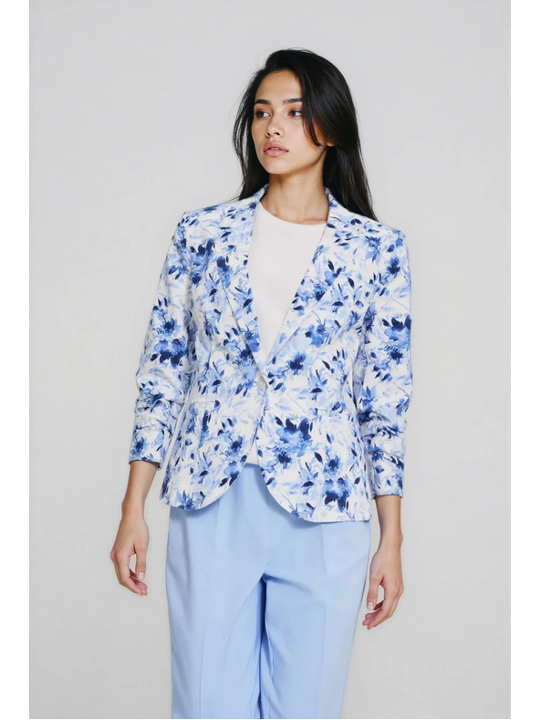 Moodo Сако с цветя синьо Moodo