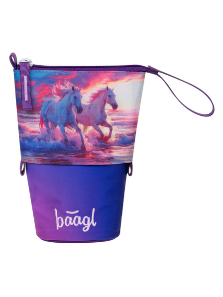BAAGL  BAAGL Школен пенал Pastelkovník Коне Сърце GRS
