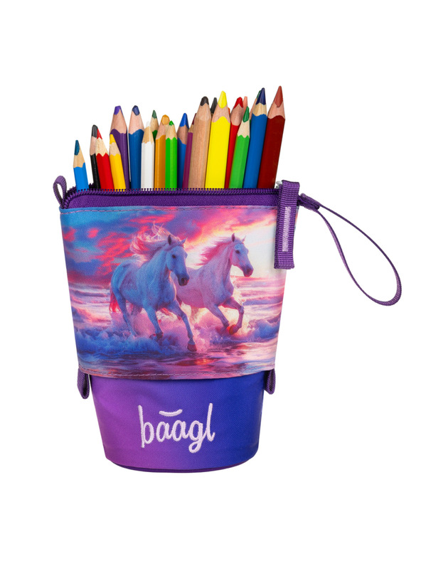 BAAGL  BAAGL Школен пенал Pastelkovník Коне Сърце GRS