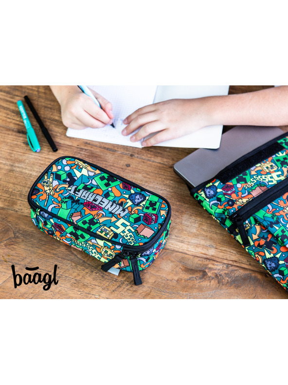 BAAGL  BAAGL КОМПЛЕКТ 5 Skate Minecraft Chaos: раница, пенал, торба, кръстна чанта, чехъл за тетрадка