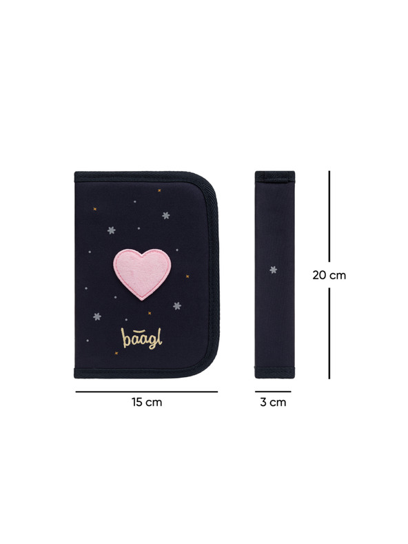 BAAGL  BAAGL Училищен пенал един етаж Unicorn Gold