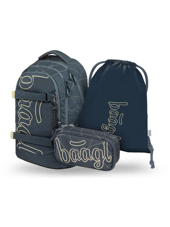 BAAGL  BAAGL SET 3 Skate Max Wave: раница, пенал, торба GRS