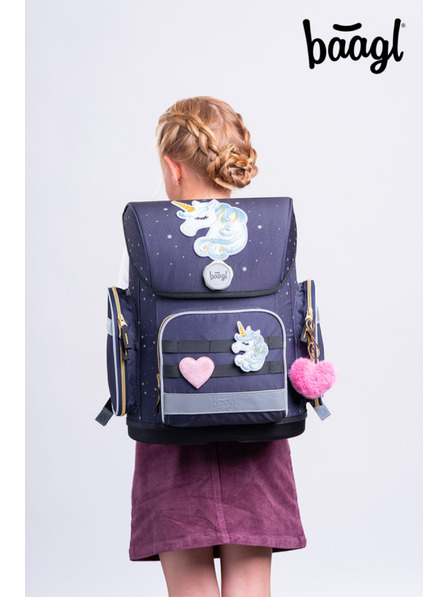 BAAGL  BAAGL КОМПЛЕКТ 3 Ergo Unicorn Gold: портфейл, пенал, торбичка