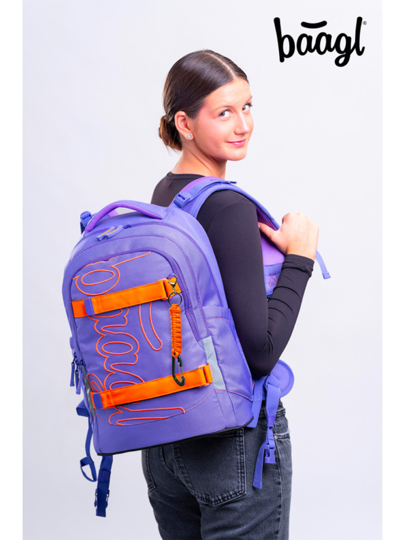 BAAGL  BAAGL КОМПЛЕКТ 5 Skate Max Orange: раница, пенал, торба, спортна чанта, кръстосана торба GRS