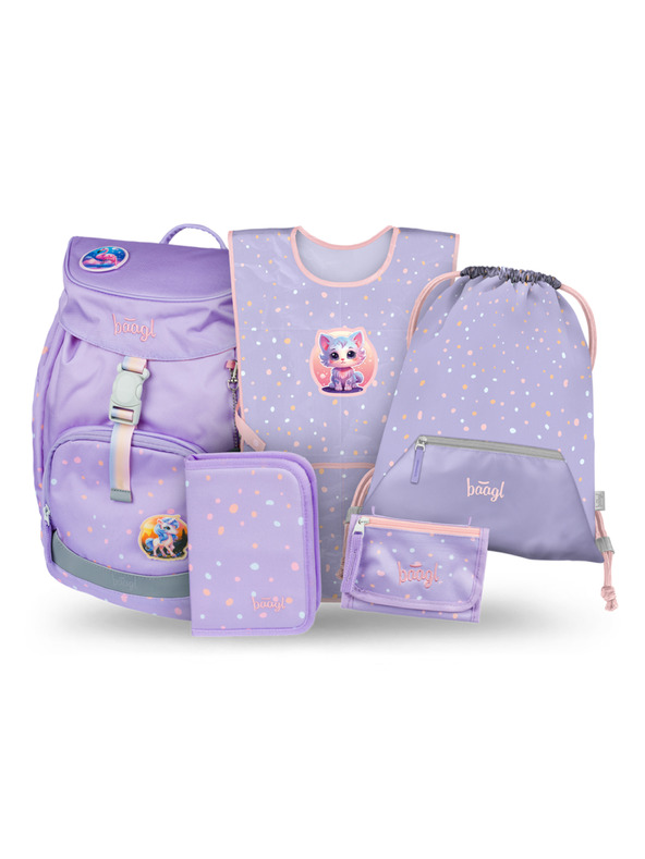 BAAGL  BAAGL КОМПЛЕКТ 5 Airy Домашни любимци: раница, пенал, торба, престилка, портфейл