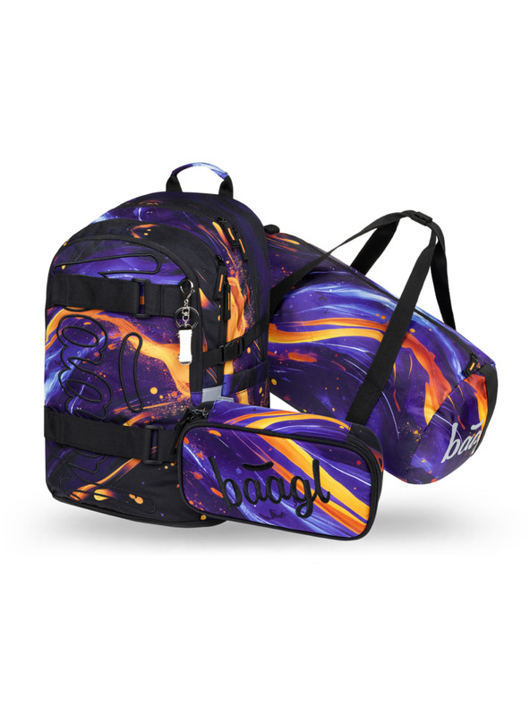 BAAGL  BAAGL КОМПЛЕКТ 3 Skate Vibe: раница, пенал, спортна чанта GRS