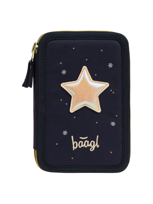 BAAGL  BAAGL Школен пенал триетажен Unicorn Gold