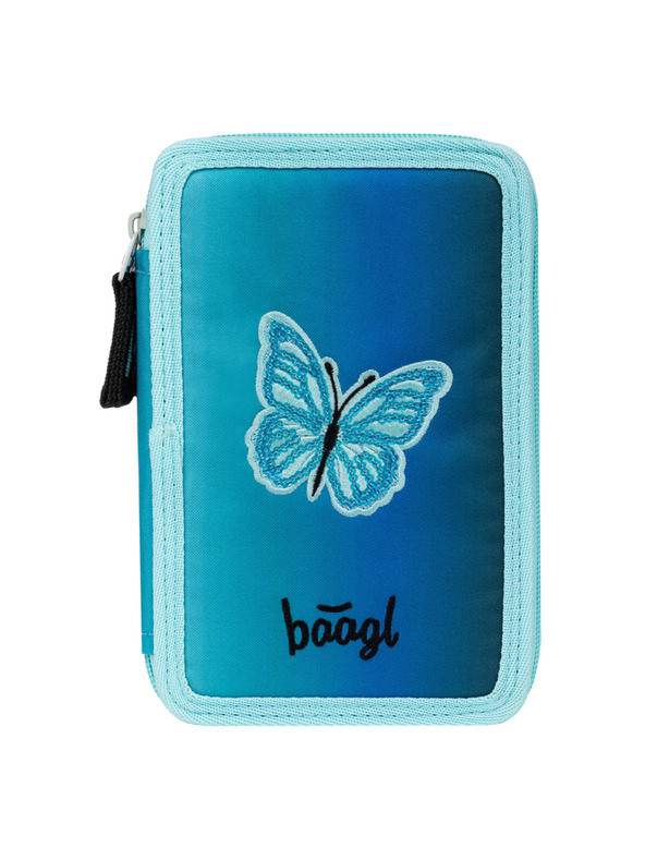 BAAGL  BAAGL Училищен пенал триелажен Butterfly GRS