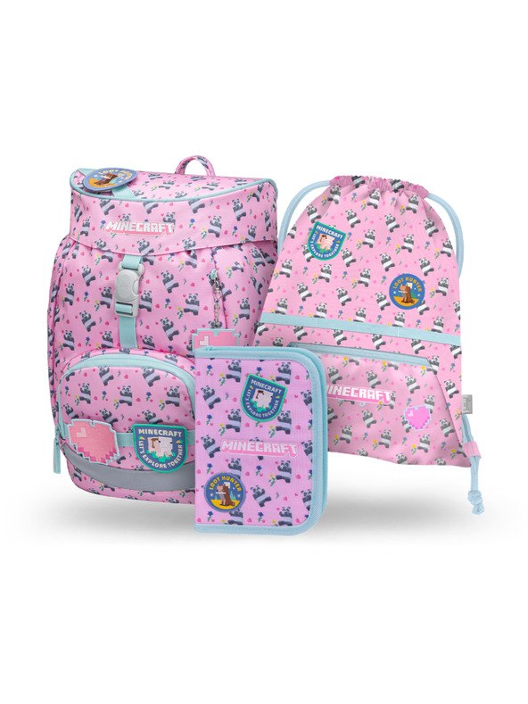 BAAGL  BAAGL SET 3 Airy Minecraft Panda: раница, пенал, торба