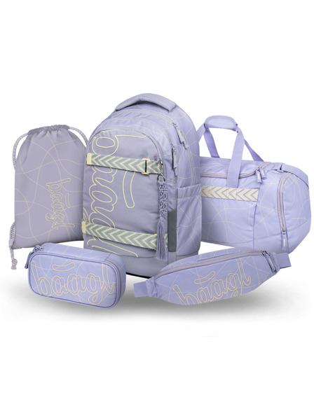 BAAGL  BAAGL КОМПЛЕКТ 5 Skate Max Mishmash: раница, пенал, торба, спортна чанта, кръстна торба GRS