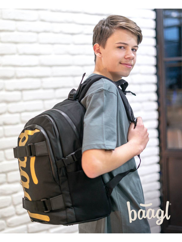 BAAGL  BAAGL КОМПЛЕКТ 5 Skate Gold: раница, пенал, торба, корици, портфейл