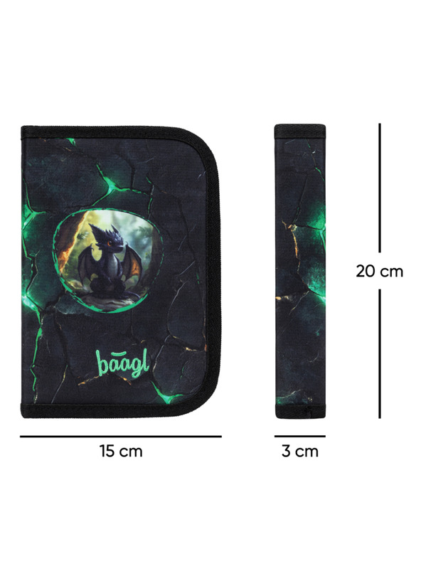 BAAGL  BAAGL Училищен пенал еднопатиран Драконе