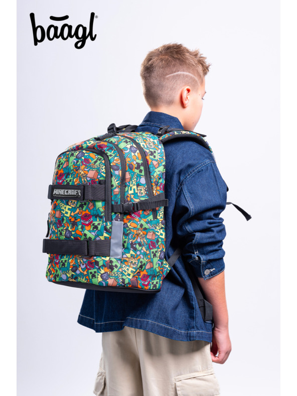BAAGL  BAAGL Училищна раница Skate Minecraft Chaos