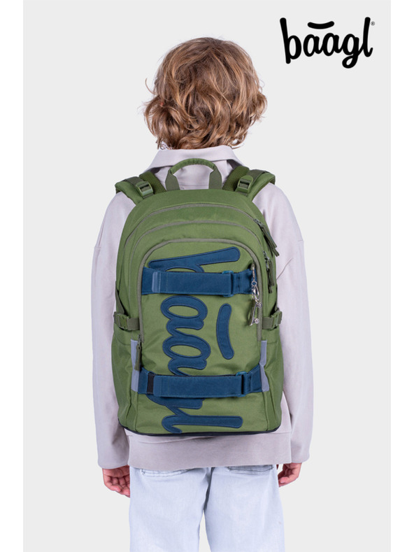 BAAGL  BAAGL Училищна раница Skate Olive GRS