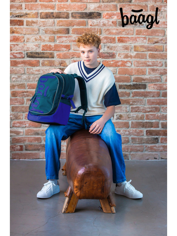 BAAGL  BAAGL Училищна раница Core Logo синя GRS