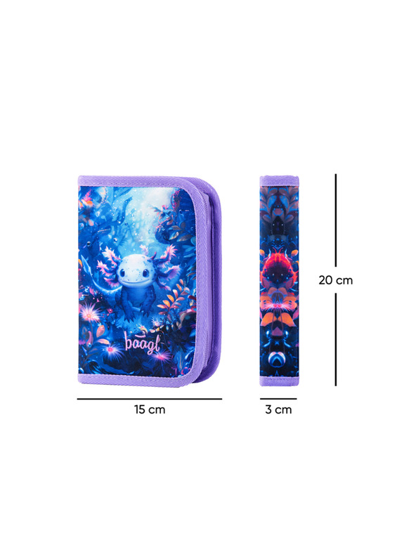 BAAGL  BAAGL КОМПЛЕКТ 3 Ergo Axolotl: портфейл, пенал, торбичка