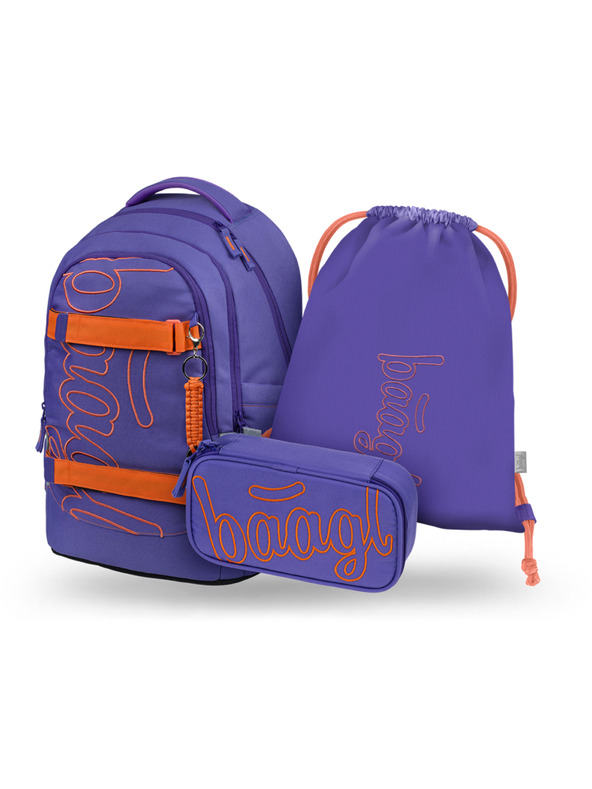 BAAGL  BAAGL КОМПЛЕКТ 3 Skate Max Orange: раница, пенал, торба GRS