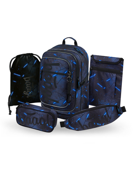 BAAGL  BAAGL КОМПЛЕКТ 5 Cubic Flash: раница, пенал, торба, кръстосана чанта, калъф за лаптоп GRS