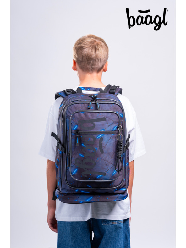 BAAGL  BAAGL КОМПЛЕКТ 5 Cubic Flash: раница, пенал, торба, кръстосана чанта, калъф за лаптоп GRS