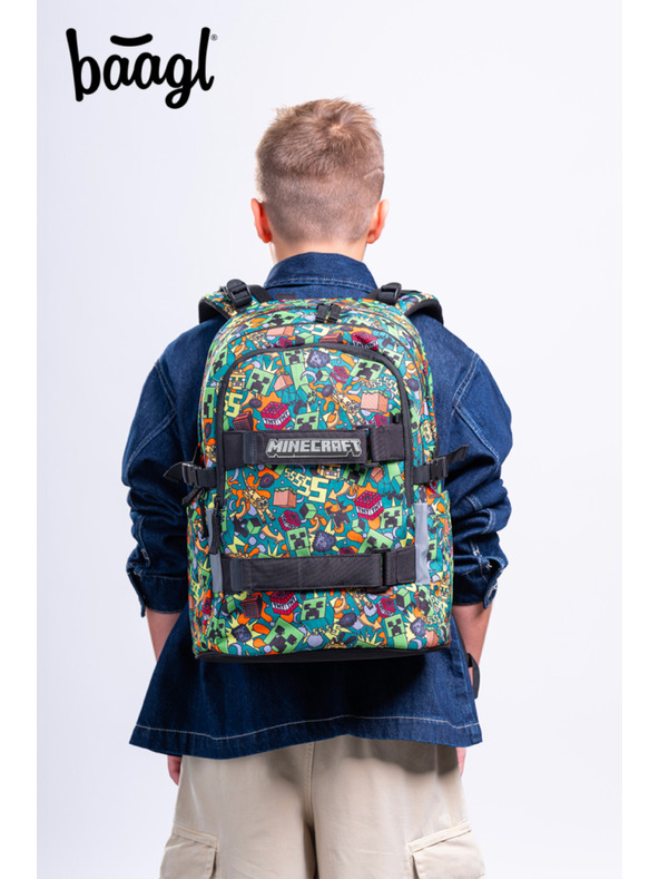 BAAGL  BAAGL КОМПЛЕКТ 3 Skate Minecraft Chaos: раница, пенал, торба