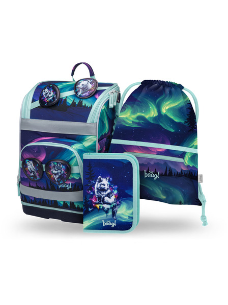 BAAGL  BAAGL SET 3 Zippy Plus Aurora: портфейл, пенал, торба GRS