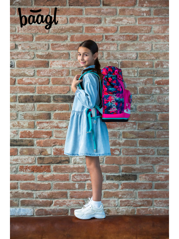 BAAGL  BAAGL SET 5 Airy Plus Фламинго: раница, пенал, торба, престилка, портмоне