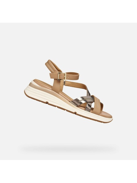 Geox Светлокафяви дамски сандали Geox Elowynne