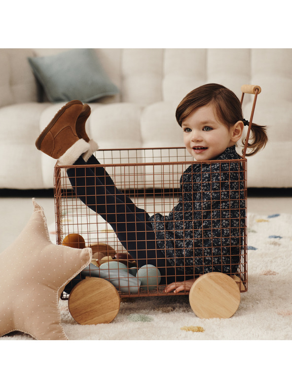 Geox Кафяви детски зимни обувки Geox Macchia