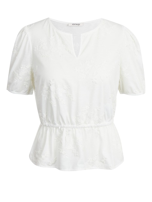 Orsay Бяла дамска блуза на цветя ORSAY