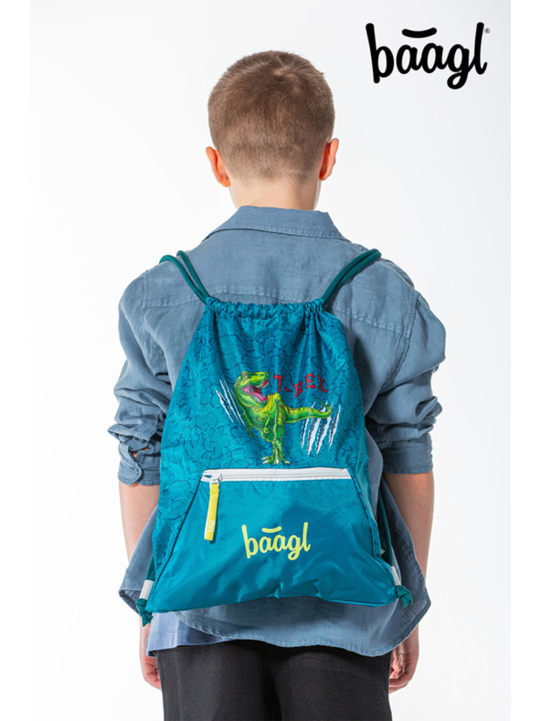 BAAGL  Зелена чанта с джоб Baagl T-Rex