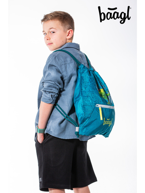 BAAGL  Зелена чанта с джоб Baagl T-Rex