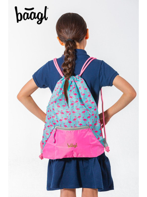 BAAGL  Розова чанта с джоб Baagl Фламинго