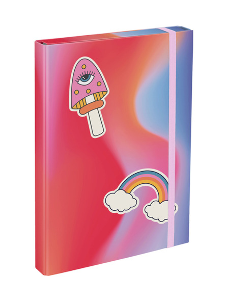 BAAGL  Червени папки за ученически тетрадки A4 Baagl Hippie