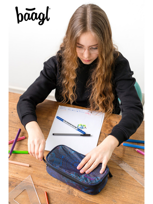 BAAGL  Черен училищен моливник Baagl Zen