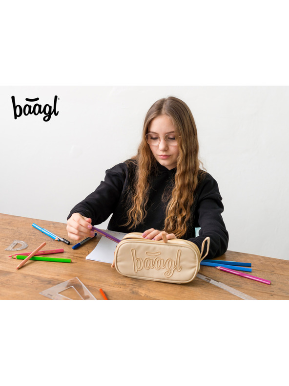 BAAGL  Бежов ученически моливник Baagl Бежов