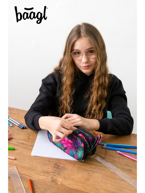 BAAGL  Розов ученически моливник Baagl Paradise